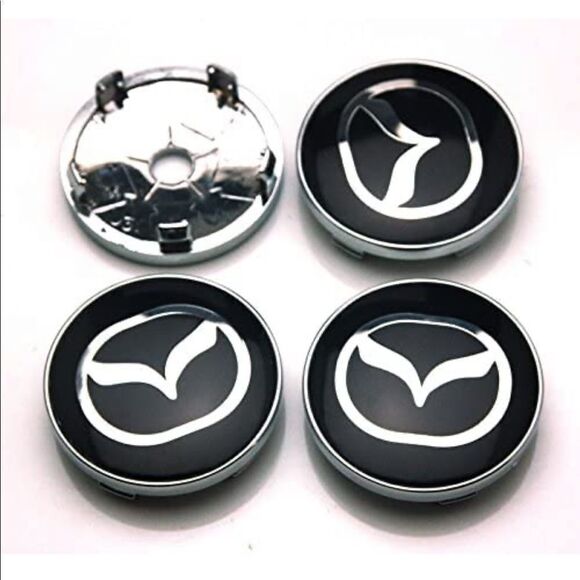 Mazda W240 Wheel Center Caps 60mm set of 4 NWT - Picture 1 of 8